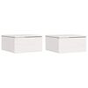 vidaXL Noptieră 2 buc. Alb 37 x 35 x 18,5 cm Lemn masiv de pin