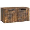 vidaXL Oglindă TV montată pe perete Stejar fumuriu 59,5 x 31 x 30 cm