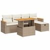 vidaXL Set canapele de grădină cu perne, 6 piese, bej, poliratan