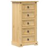 vidaXL Noptieră Corona, 53x39x103 cm, lemn masiv de pin