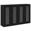 vidaXL Dulapuri de perete 2 buc. Stejar Negru 69,5 x 34 x 90 cm