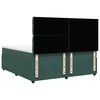 vidaXL Pat box spring cu saltea, verde &icirc;nchis, 200x200 cm, catifea