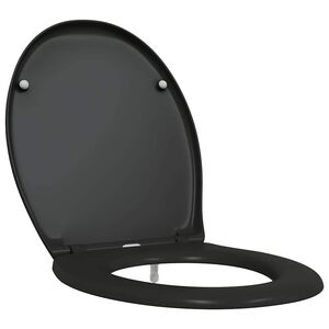 vidaXL Capacul de toaletă Negru 47 x 37 x 4 cm Duroplast