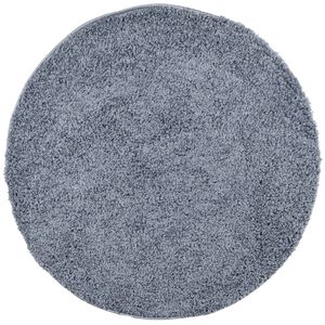 vidaXL Covor pufos "PAMPLONA" cu fire &icirc;nalte, albastru modern &Oslash; 200 cm