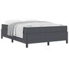 vidaXL Cadru de pat cu saltea Gri &icirc;nchis 140 x 190 cm țesătură