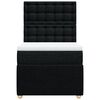 vidaXL Pat box spring cu saltea, negru, 90x200 cm, textil