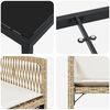 vidaXL Set de masă pentru grădină 5 pcs Bej poliratan