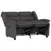 vidaXL Fotoliu rabatabil de masaj cu 2 locuri, gri închis, microfibră
