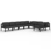vidaXL Set mobilier de grădină cu perne, 9 piese, antracit, aluminiu