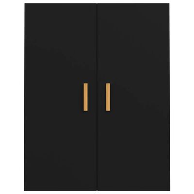 vidaXL Dulap de perete suspendat, negru, 69,5x34x90 cm