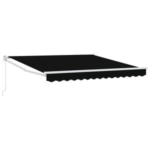 vidaXL Copertină Manual Negru 3 x 2,5 m Poliester și metal