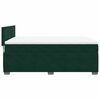 vidaXL Pat box spring cu saltea, verde &icirc;nchis, 160x200 cm, catifea