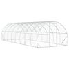 vidaXL Căsuță pentru pui Argintiu 800 x 300 x 200 cm Oțel Galvanizat