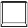 vidaXL Masă consolă, negru, 80x35x75 cm, sticlă securizată