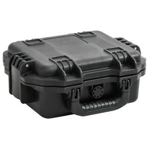 vidaXL Carcasă de transport portabilă, negru, 30x24,5x12,5 cm, PP