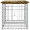 vidaXL Bancă grădină, design gabion, 63x44x42 cm, lemn pin impregnat