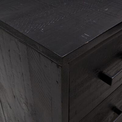 vidaXL Dulap cu sertare, negru, 75x35x70 cm, lemn masiv pin