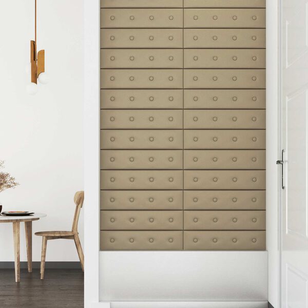 vidaXL Panouri de perete 12 pcs Cappuccino 60 x 15 cm