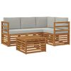 vidaXL Set de canapele de exterior 5 buc. Gri natural și deschis