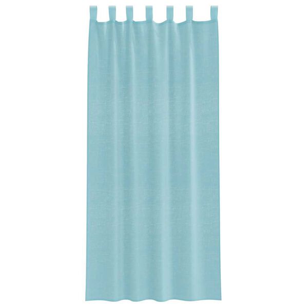 vidaXL Perdele Voile cu Bucle 2 buc Turcoaz 140x225 cm