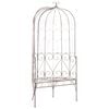 vidaXL Bancă de grădină, alb vintage, 95 cm, fier