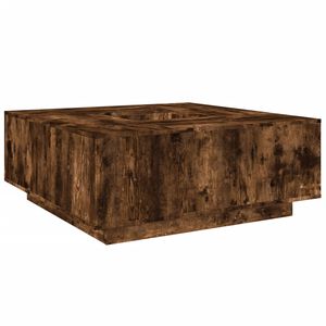 vidaXL Măsuță de cafea stejar fumuriu 100x100x40 cm din lemn prelucrat