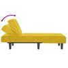 vidaXL Șezlong, galben, catifea