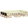 vidaXL Set de canapele de exterior 10 buc. Alb și crem 79 x 79 x 37 cm