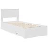 vidaXL Cadru de pat cu headboard Alb 90 x 190 cm Lemn compozit