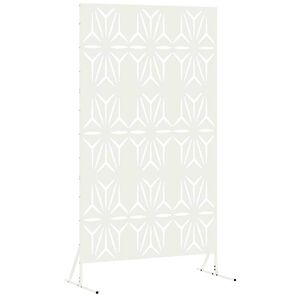 vidaXL Ecran de intimitate 100 x 50 x 180 cm Oțel Alb