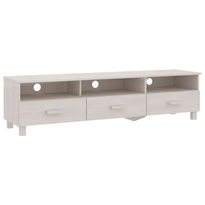 vidaXL Dulap TV &bdquo;HAMAR&rdquo;, alb, 158x40x40 cm, lemn masiv de pin