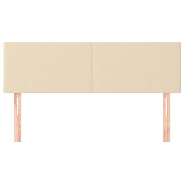 vidaXL Tăblii de pat, crem, 144x5x78/88 cm, textil