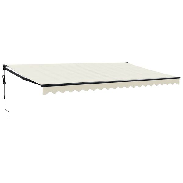 vidaXL Copertină retractabilă automată, crem, 5x3 m