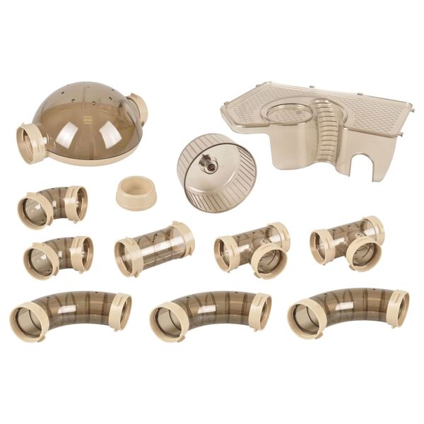 FLAMINGO Cușcă pentru hamsteri &bdquo;Figo&rdquo;, 58x38x40 cm, negru și maro