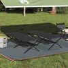 vidaXL Pat pliabil pentru camping Manual 2 pcs Negru 210 x 80 x 46 cm