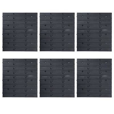 vidaXL Set cutii depozitare, 96 piese, panouri perete, albastru&negru