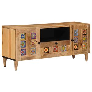 vidaXL Cabinet TV natural 105 x 33,5 x 46 cm Lemn de mango solid