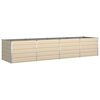 vidaXL Jardinieră Creme 385 x 100 x 75 cm Oțel Galvanizat