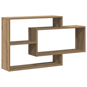 vidaXL Raft de perete, stejar artizanal, 104x20x58,5 cm lemn prelucrat