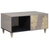 vidaXL Masă de cafea Gri 80 x 50 x 40 cm Lemn de mango solid