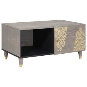 vidaXL Masă de cafea Gri 80 x 50 x 40 cm Lemn de mango solid