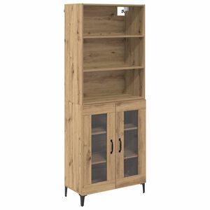 vidaXL Bufet Stejar Artizanal 69,5 x 34 x 180 cm Lemn compozit