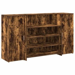 vidaXL Birou de recepție stejar afumat 180x50x103,5 cm lemn prelucrat