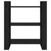 vidaXL Bibliotecă/Separator cameră, negru, 80x35x91 cm, lemn masiv pin