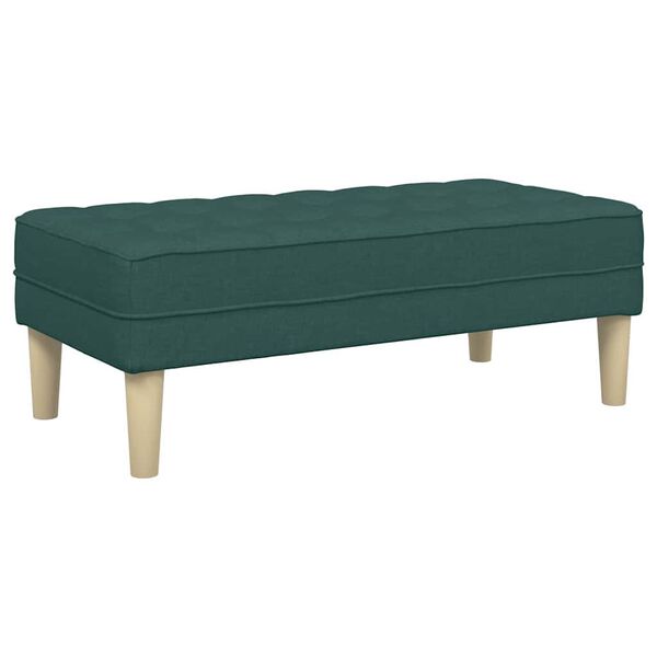 vidaXL bancă cu pernă Verde &icirc;nchis 113 x 57 x 39 cm țesătură