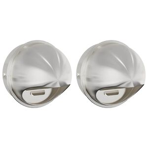 vidaXL Capace de ventilație pentru aer 2 pcs Argintiu 200 mm