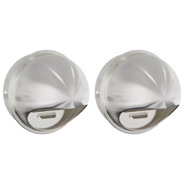 vidaXL Capace de ventilație pentru aer 2 pcs Argintiu 200 mm