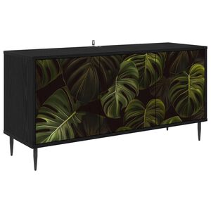 vidaXL Cabinet TV ELBURG 102 x 33 x 51 cm Stejar Negru Lemn prelucrat