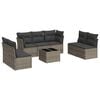 vidaXL Set canapele de grădină cu perne, 8 piese, gri, poliratan