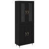 vidaXL Bufet 2 buc. Stejar Negru 69,5 x 34 x 180 cm Lemn prelucrat